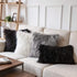 Phantoscope Pack of 2 Faux Fur Solid Throw Decorative Pillow Cover Cushion Covers Luxury Soft Halloween Decorative Pillowcase Fuzzy Pillow Covers ...