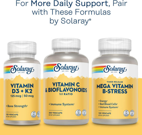 Solaray Calcium Magnesium Citrate 1:1 Ratio, Healthy Bones, Teeth, Muscle & Nervous System Support, 30 Serv, 180 VegCaps...
