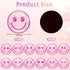 Whaline 12Pcs Pink Smile Face Resin Refrigerator Magnets Pink Preppy Decorative Fridge Magnetic Stickers Cute Locker Magnets for Kitchen Dishwashe...