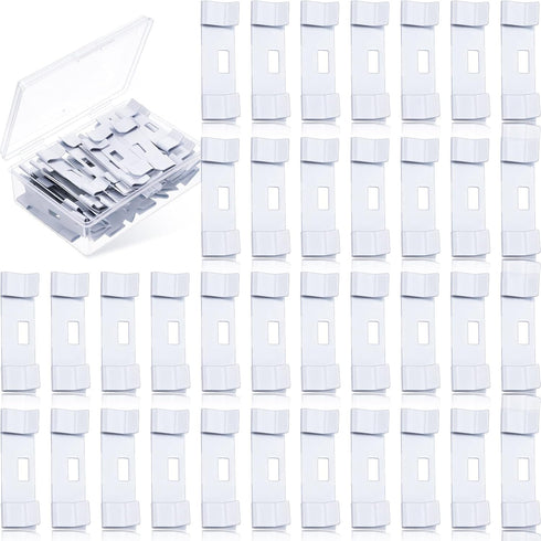Blulu 30 Pcs Vertical Blind Repair Tabs Kit Vane Savers Blind Repair Clip, Window Replacement Slats Parts, White...