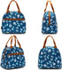 FlowFly Insulated Lunch Cooler Bag - Tote Bag Organizer for Women/Men, Floral#White...
