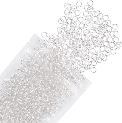 Uniclife 6 mm Silver Jump Rings for Jewelry Making Open Single Loops Mini Ring Connectors for Keychains and Necklace Repair (1000 PCS)...