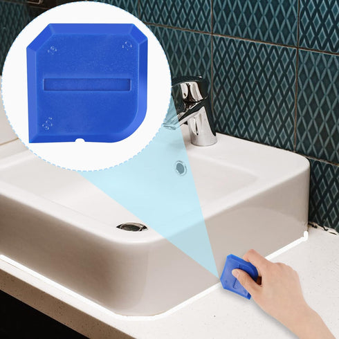 2 PCS Silicone Caulking Tool Set Sealant Finishing Tool Portable Sealant Scraper Sealant Reuse Grout Scraper for Kitchen Bathroom Floor Caulking, ...