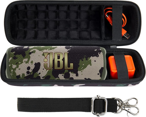 co2CREA Hard Travel Case Replacement for JBL Flip 6 FLIP 5 Waterproof Portable Bluetooth Speaker (Black Camo Case)...