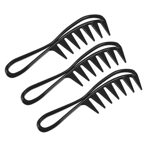 VOCOSTE 3 Pcs Hair Comb Wide Tooth, Anti Static, for Thick, Curly Hair, Hair Care, Detangling Comb, for Wet and Dry, Black...