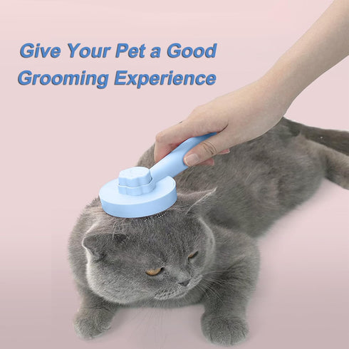 Cat Brush for Shedding,Pet Grooming Self Cleaning Slicker Brush,Removes Mats,Tangles and Loose Hair,Shedding Brush for Short or Long Haired Cats D...