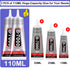 B7000 Adhesive Rhinestones Glue for Crafts, 2PCS 110ml / 3.7 fl oz B7000 Clear Glue with 5 Dotting Pen Tool, Wax Pencil and Tweezer, Jewelry Glue ...
