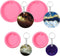 Boao 4 Pcs Round Keychain Molds Silicone Circle Epoxy Molds DIY Pendant Clay Keychain Charms Kit with 4 Key Chains Circle(7.8 cm and 5 cm Diameter...
