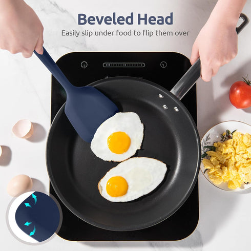600? Heat Resistant Silicone Turner: U-Taste 13.6in Solid Kitchen Spatula Flipper, BPA Free Flexible & Thin Seamless Cooking Utensil for Flipping ...