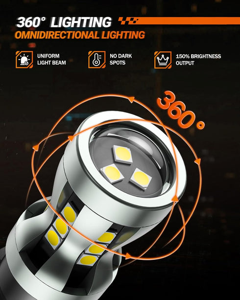 SEALIGHT 921 LED Bulb Reverse Light, 912 921 LED Bulbs 6000K White 2600LM Super Bright, 912 906 904 W16W for T15 Backup Reverse Light Bulb, Plug a...
