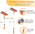 Window Squeegee for Home, Window Cleaner Tool with Extension Pole 20''-30'', Window Washer for Shower, Car Windshield, Mirror, Glass Cleaning...