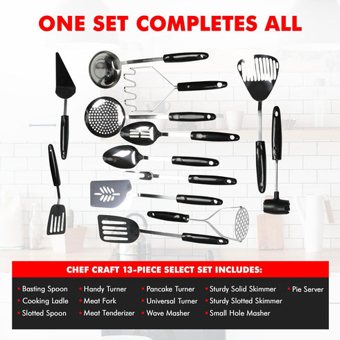 Chef Craft Select Sturdy Skimmer, 13.25 inch, Stainless Steel...