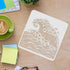 FINGERINSPIRE Sea Waves Drawing Painting Stencils Templates 11.8x11.8 inch Plastic Stencils Decoration Square Reusable Stencils for Painting on Wo...