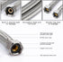Faucet Line Connector Braided 304 Stainless Steel Supply Hose 1/2" I.P. Female Thread to 1/2" I.P. Female Straight Thread Faucet Hose Replacement ...