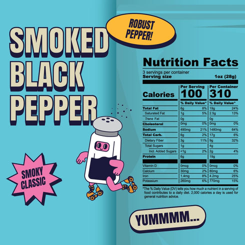 Louisville Vegan Jerky - Smoked Black Pepper Vegan and Vegetarian Meat, 19 Grams of Non-GMO Soy Protein, 310 Calories per Bag, Gluten-Free High Pr...