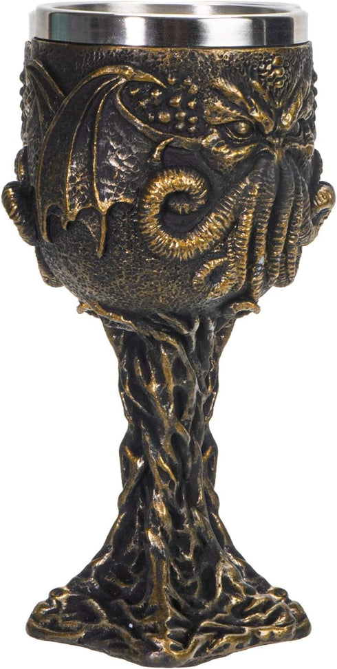 SUMMIT COLLECTION The Call of Cthulhu Sea Monster Goblet Wine Glass 6.75 inches Tall 7 fl oz Gothic Wine Chalice...