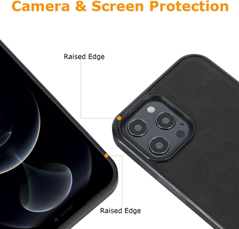 molzar GripBig Series for iPhone 12 Pro Max Case, Built-in Metal Plate for Magnetic Mount, Works with Qi-Certified Chargers, Compatible with iPhon...