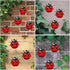 Luxshiny 2pcs Metal Garden Decor for Outside Cute Ladybugs Yard Art Lawn Ornaments Wall Sculptures Statues Fence Patio Garden Outdoor Decorations ...