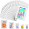 JETMORE Mylar Bags, 100 PCS Holographic Bags, White Smell Proof Bags with Front Window, Small Business Packaging Supplies, Resealable Bags for Foo...