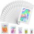 JETMORE Mylar Bags, 100 PCS Holographic Bags, White Smell Proof Bags with Front Window, Small Business Packaging Supplies, Resealable Bags for Foo...