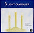 Creative Hobbies 3 Light Electric Candolier Indoor Christmas Candle Lamp, Ivory Plastic with Clear C7 Incandescent Light Bulbs...