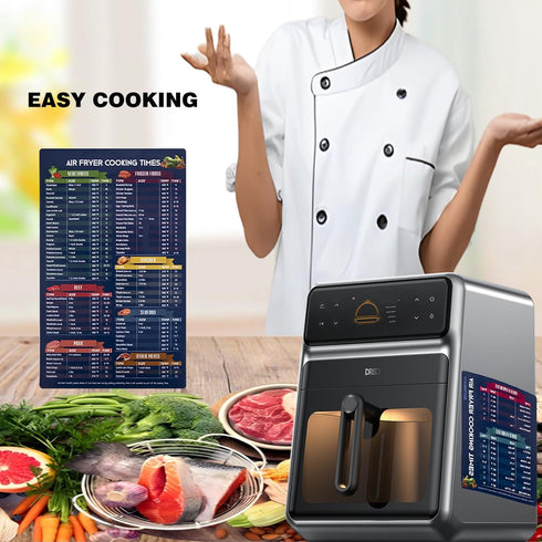 KW.Libite Air Fryer Cheat Sheet, Air Fryer Cookguide for Beginners, Air Fryer Recipes,Air Fryer Cooking Chart Air Fryer Magnetic Cheat Sheet, Air ...