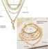 57 PCS Gold Silver Jewelry Set With 4 PCS Necklace, 3 PCS Bracelet, 14 PCS Ear Cuffs Earring, 12pcs Hoop Earrings,24pcs stud earrings for Women Fo...