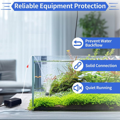 Aquarium Air Pump Check Valve 12PCS Fish Tank One Way Non-Return Check Valve Air Pump Accessories for 3/16 Inch Airline Tubing...