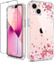 GiiKa for iPhone 13 Case with Screen Protector, Clear Full Body Protective Floral Girls Women Shockproof Hard Case with TPU Bumper Cover Phone Cas...