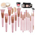 ZOREYA Makeup Brush Set - 15 Pcs Premium Synthetic Foundation Concealers Eye Shadows Make Up Brush,Eyeliner Brushes(Pink)...