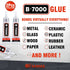 B7000 Glue 2PCS 15ml/0.5oz, Clear Craft Glue for Jewelry, B7000 Adhesive for Rhinestone Bead, Super Glue with Precision Tips for Cloth Shoe Fabric...