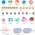 1450Pcs Fruit Smiley Clay Beads for Bracelet Making Kit Jewelry Necklace Gifts, Handmade Polymer Beads with Colored Stars, Letters and Crystal Ela...
