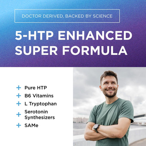 DR. EMIL NUTRITION 200 MG 5-HTP Plus with SAM-e to Maintain Normal Healthy Sleep and Create a Sense of Wellbeing - 5HTP Supplement with Vitamin B6...