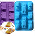 2 Pack Train Auto Car Silicone Molds, Large Size Silicone Mold Pan Tray, Silicone Baking Mold for Muffin Chocolate Cake Cupcake Tart Pie Ice Cube ...