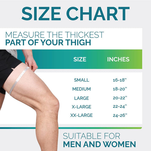 Thigh Compression Sleeve for Men & Women | Thigh Brace for Sciatica Pain Relief, Leg Injury, Hamstring & Hip Support | Ideal for Running & Workout...