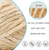 Velvet Yarn Chenille Yarn for Crocheting and Knitting Soft Chenille Bulky Baby Blanket Yarn DIY Weaving Craft 2pack Beige(4oz 164yds Each)......