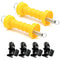 Electric Fence Spring Gate Handle Set with Insulators and Anchor, Yellow (MB2Pcs+4B)...