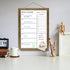 Dry Erase White Board &Weekly Calendar Board, Magnetic Whiteboard for Wall,10.5“x14.5" Solid Wood Rustic Brown Framed Message Board, Planner Board...