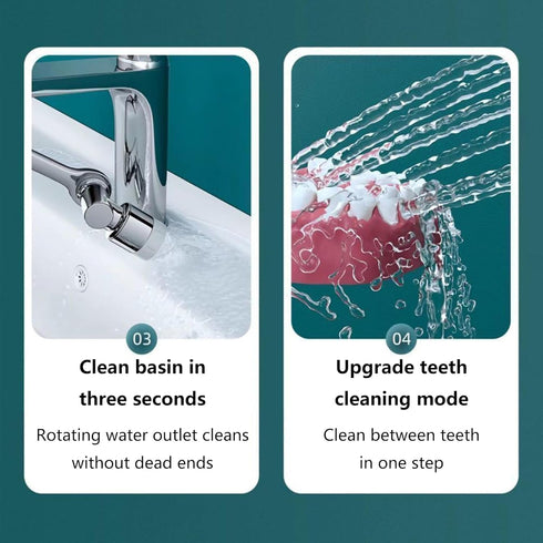 1080° Swivel Faucet Aerator,Twist and Swivel Kitchen Bathroom Sink Aerator,Universal Robotic Arm,Pressurized Water Saving Faucet Aerator & Diverte...