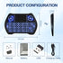 EASYTONE Backlit Mini Wireless Keyboard with Touchpad Mouse Combo Remote Control with Rechargeable Li-ion Battery and Multimedia Keys for Android ...