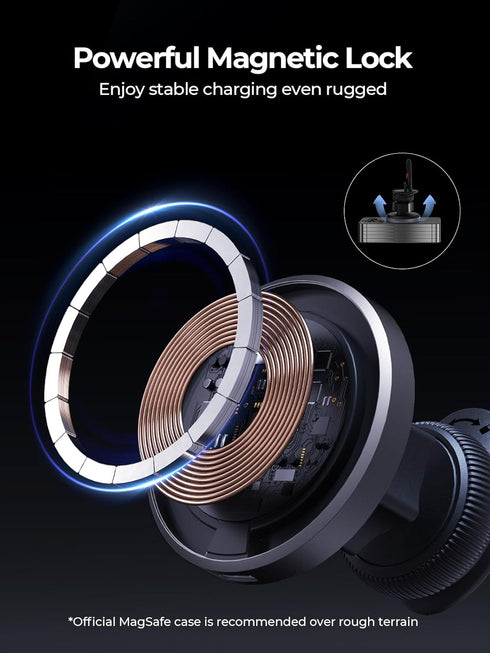 for MagSafe Car Mount Charger, Qi2 Certified 15W Ultra-Fast Magnetic Wireless Car Charger, Compatible with MagSafe Car Charger, Air Vent Phone Hol...