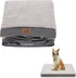 Washable Large Dog Bed Covers Soft Plush Replacement, Waterproof Dog Bed Liner, Pet Bed Cover with Zipper 35x22x3 Inches, Grey, Cover Only...