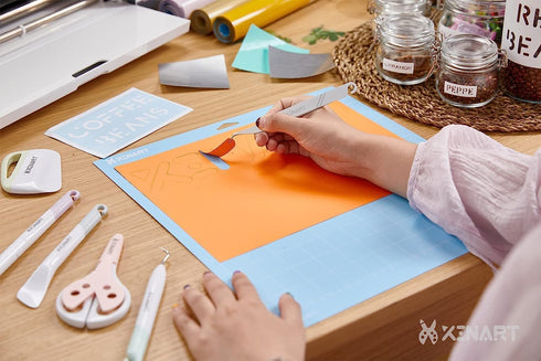 Cutting Mat for Cricut Maker/Explore Air 2/Air/One(12x12 Inch, 3 Mats) Light Adhesive Sticky Blue Quilting Cricket Cutting Mats Replacement Access...