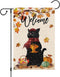 Welcome Fall Garden Flag 12 x 18 Inch Double Sided Burlap, Black Cat with Pumpkins Garden Flags, Maple Leaves Autumn Banners for Seasonal Yard Tha...