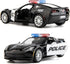 BDTCTK 1/36 Scale Corvette Police Car Model, Zinc Alloy Die-Cast Pull Back Vehicles Kid Toys for Boy Girl Gift (Corvette Police Car)...