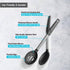 Pack of 2 Large Silicone Cooking Spoons,Non Stick Solid Basting Spoon,Heat-Resistant Kitchen Utensils for Mixing,Serving,Draining,Stirring (Black)...