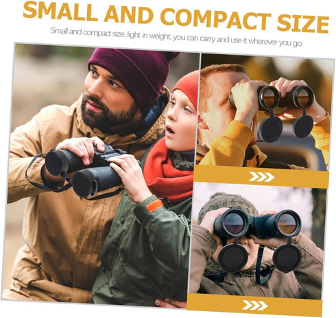 Objective Lens Caps 1 Set Eyepiece Cover Protection Objective Lens Cover Binocular Lens Caps Protective for Binoculars Black Rubber Camera Lens Ac...