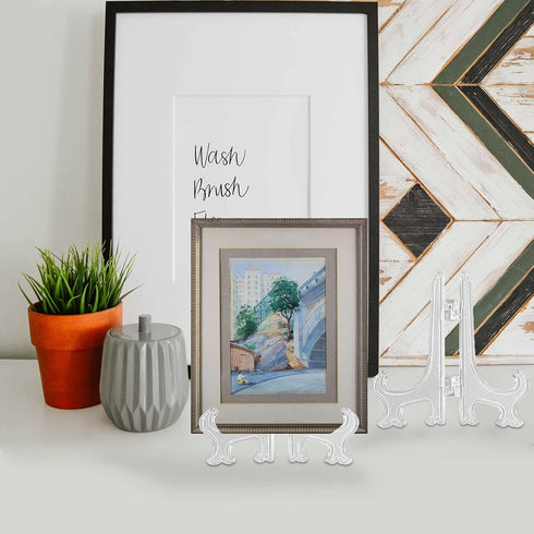 15 Pcs 7 Inch Clear Plastic Easels or Stand/Plate Holders, Displays Pictures/Photos, Artworks, Posters, Small Boards...