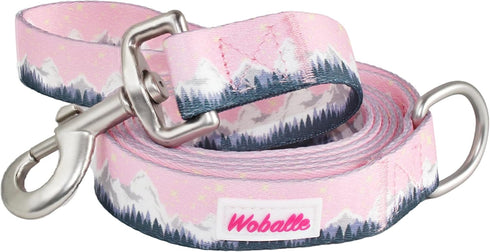 Classic 6-Foot x 1-inch Dog Leash (Pink Mountains)...