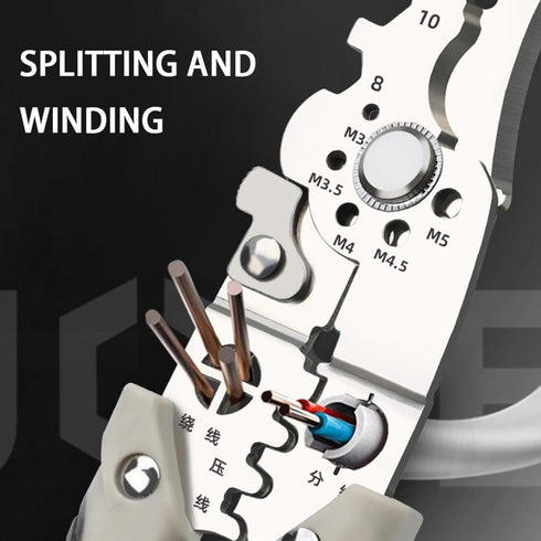 Multifunctional Wire Stripper Tool electrical wire stripping cutter pliers cable crimper multi cutters multi purpose stripping tool 1PCS....